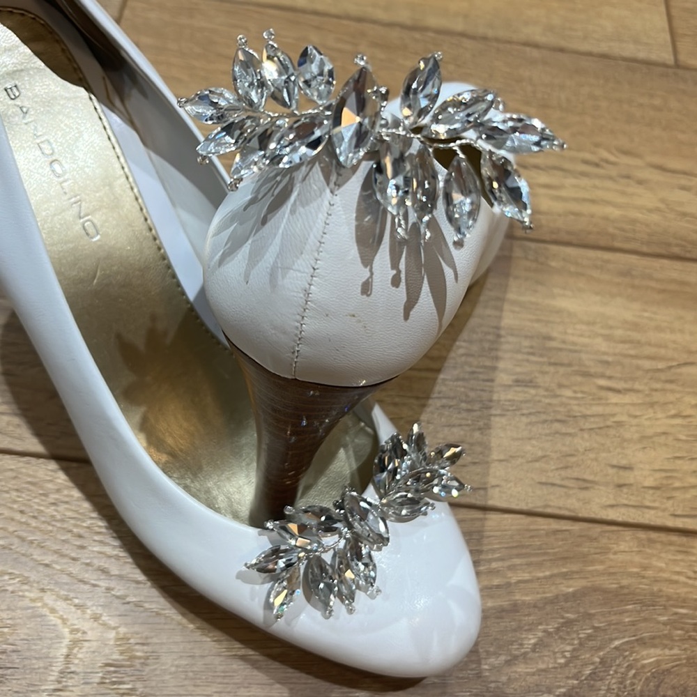 Jewelled bling wedding shoe clips